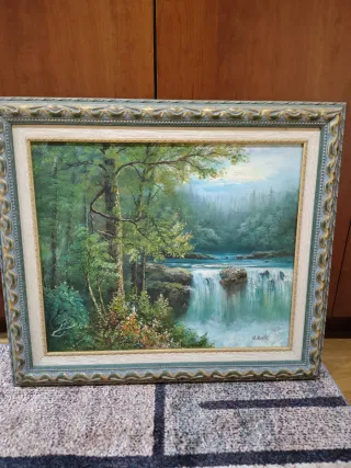 Quadro paesaggio ad olio di J. Bell