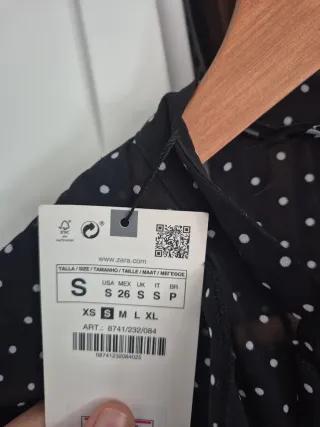 Camisa Zara lunares volantes fiesta