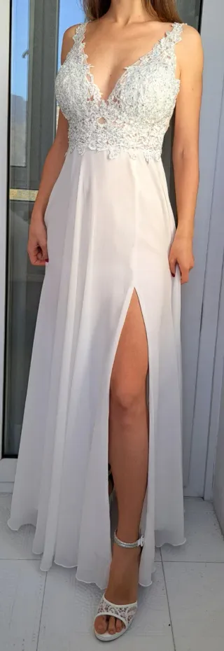 Vestido de novia S/M con etiqueta