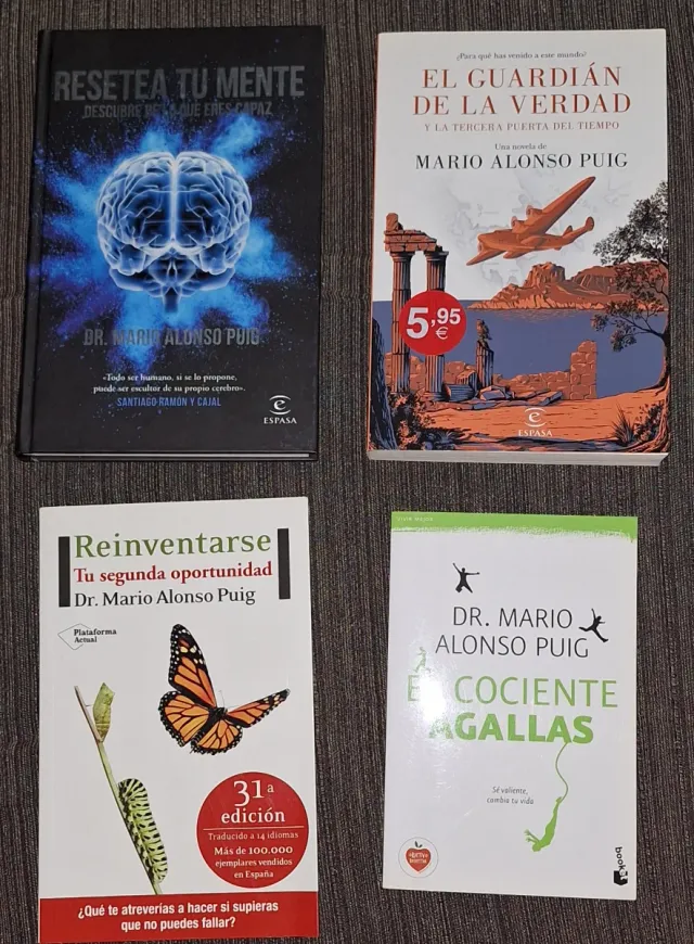 4 Libros de Dr Mario Alonso Puig a 10€