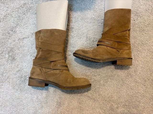 Botas serraje marrón talla 36