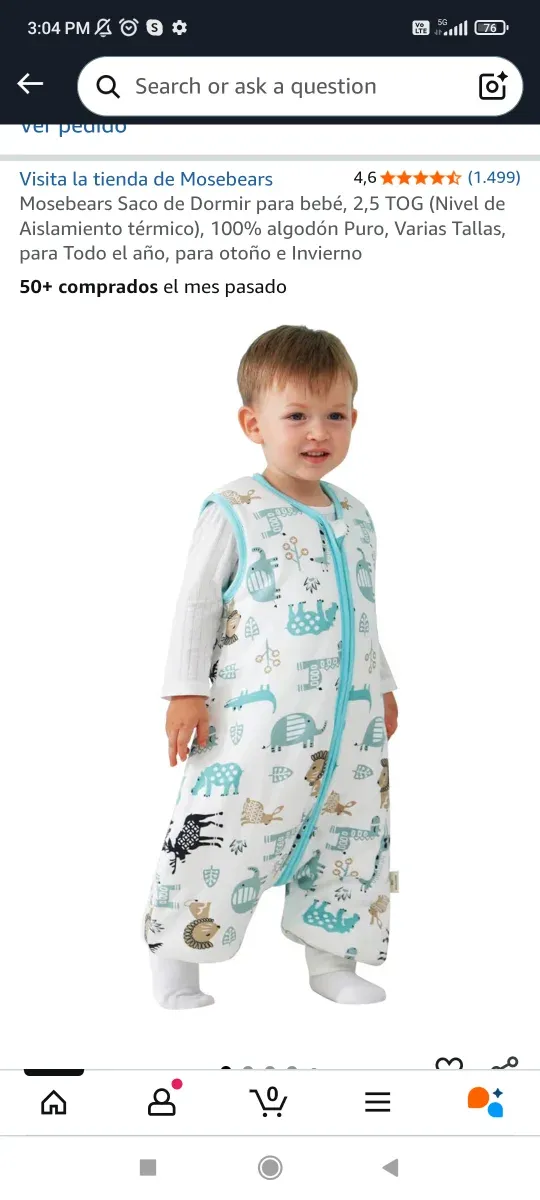 2 sacos dormir 18 meses-4 año, 100% algodón.