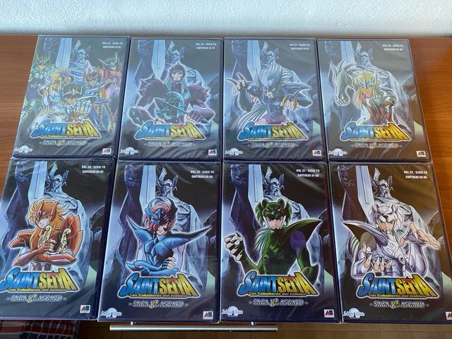 38 dvd’s de la serie caballeros del zodiaco