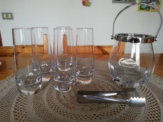 Set 5 Bicchieri Liquore e portaghiaccio
