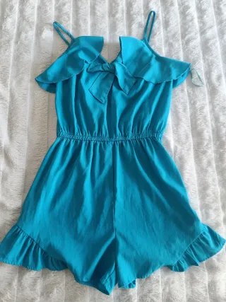 Mono corto azul con lazo