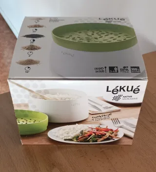 Lékué Arrocera Microondas. Nueva.