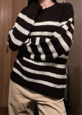 Jersey de lana rayas M