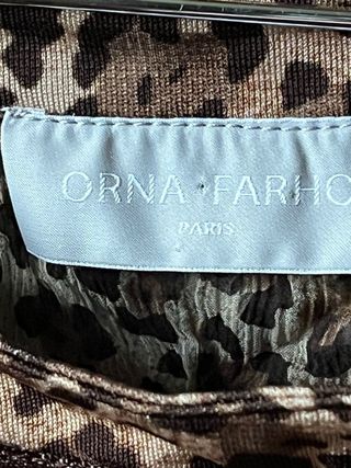 Camisa Animal Print Beige y Marrón