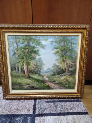 Quadro paesaggio ad olio Kigman