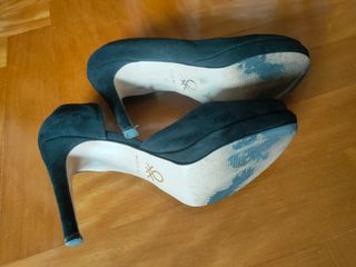 Zapatos tacón peep toes Benetton Talla 39