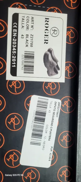 Zapatos de seguridad ROGER talla 43