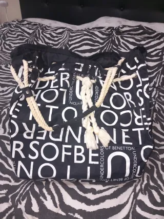 Borsa Benetton manico a corda 35x20x44cm