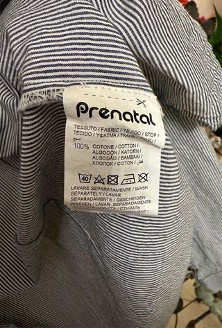 Camicia Prénatal righe blu 100% cotone