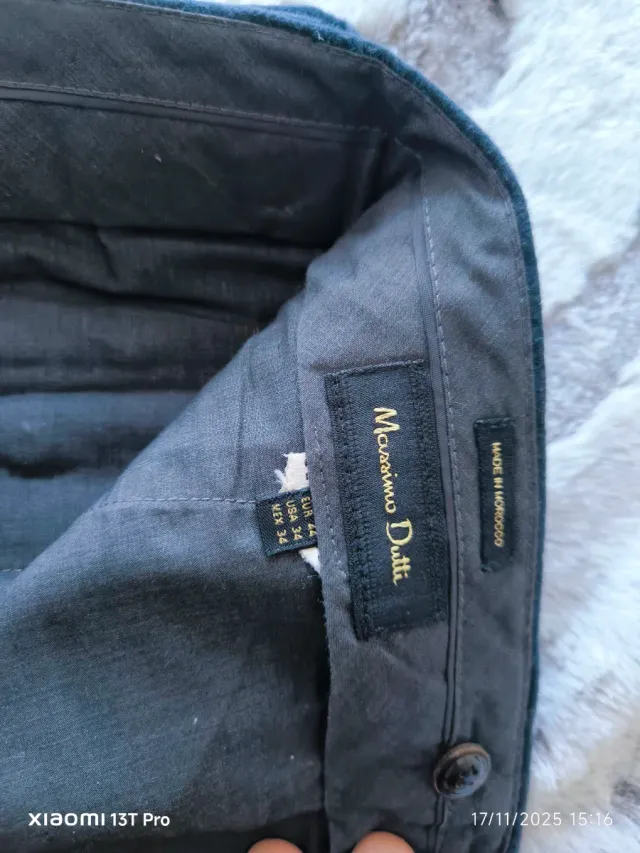 Pantalones Massimo Dutti Talla 44 Azul