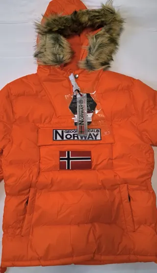 Anorak Geographical Norway Talla XL Naranja