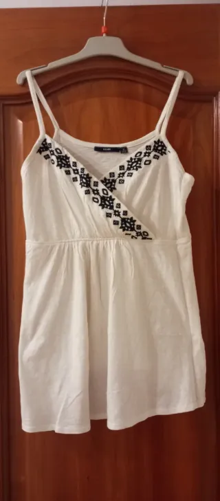 Blusa Lactancia Tirantes Bordada