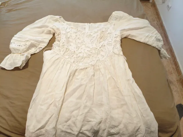 2 Vestidos blancos de lino mujer.