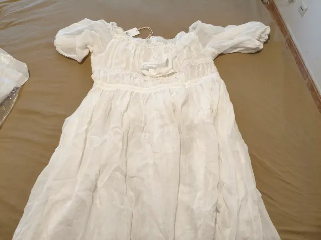 2 Vestidos blancos de lino mujer.