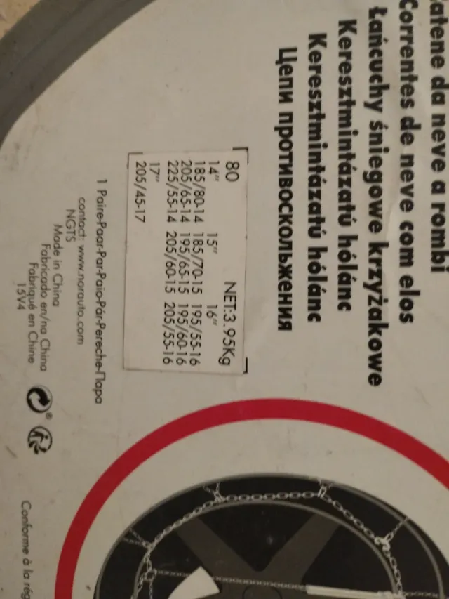 Cadena de nieve metal