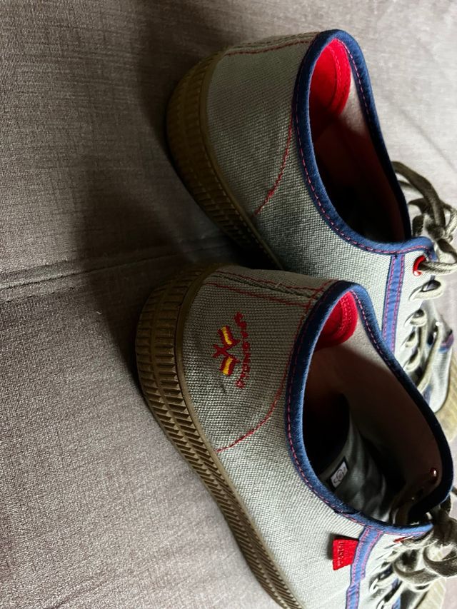 Zapatillas Spagnolo Talla 42 Beige/Azul