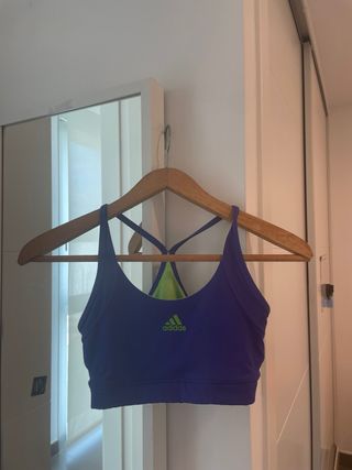 Top Deportivo Adidas Morado y Verde