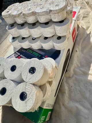 ROTOLO SCONTRINO CARTA 37.5 MM X 30 MT X 12MM