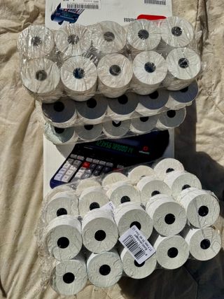 ROTOLO SCONTRINO CARTA 37.5 MM X 30 MT X 12MM