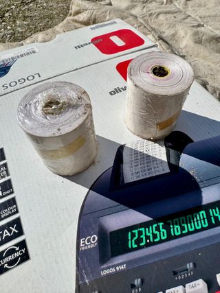 ROTOLO SCONTRINO CARTA 37.5 MM X 30 MT X 12MM