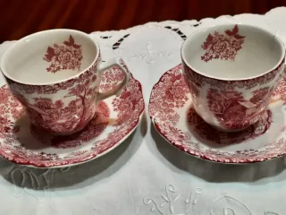 2 Tazas y Platos Johnson Bros.made in england.