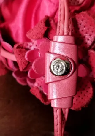 Borsetta Francesco Biasia pelle e raso rossa