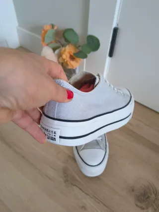 Converse con plataforma talla 40 color gris