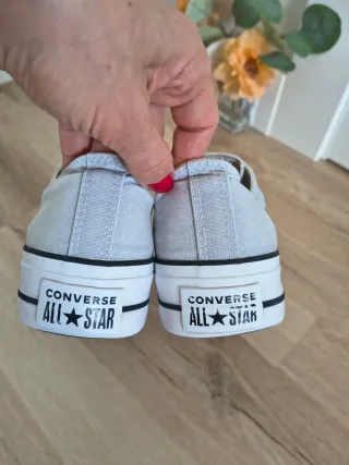 Converse con plataforma talla 40 color gris