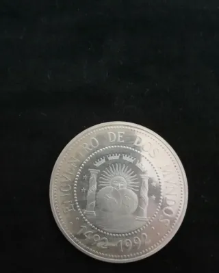Moneda Plata Encuentro Dos Mundos 1492-1992