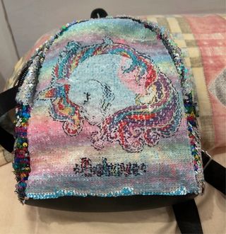 Mochila lentejuelas flamencos