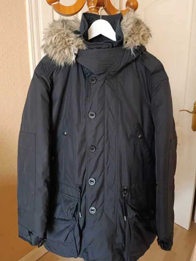 Abrigo Parka Ralph Lauren Negro Unisex