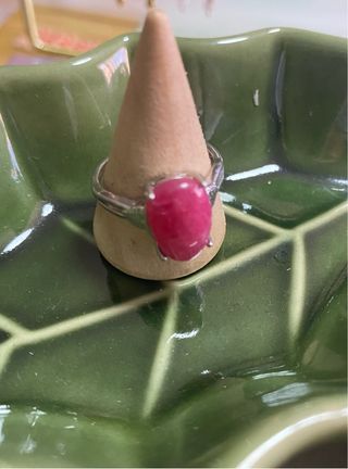 Anillo Zamak y Rodocrosita Rosa, ajustable