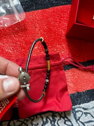 Bracciale Diesel Uomo Nero e Oro Nuovo