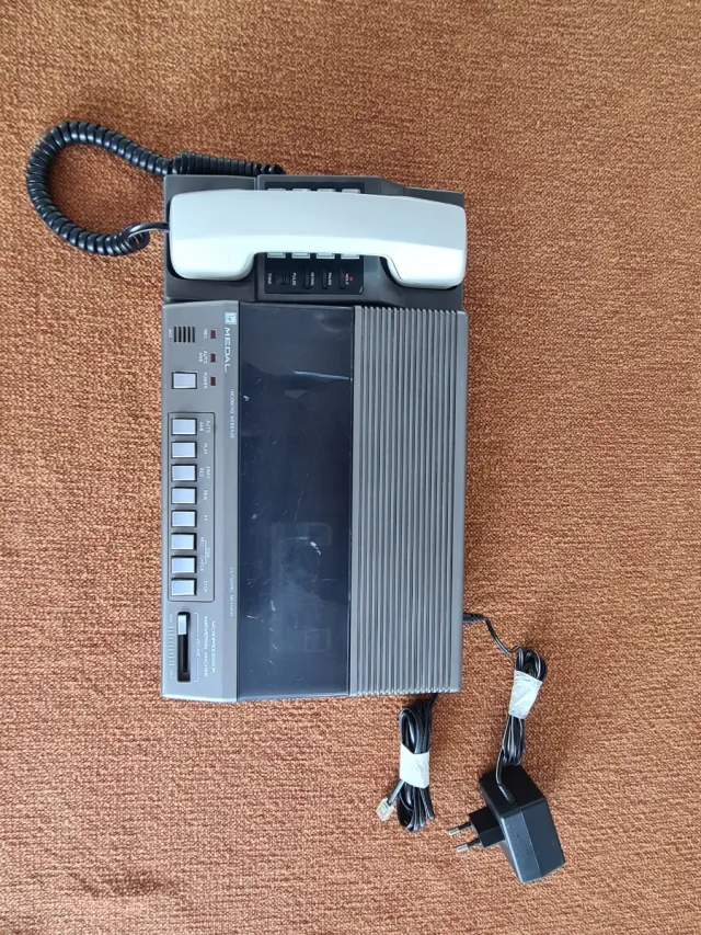 Teléfono Contestador Vintage MEDAL Beige/Gris