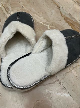 Ciabatte donna grigie e bianche