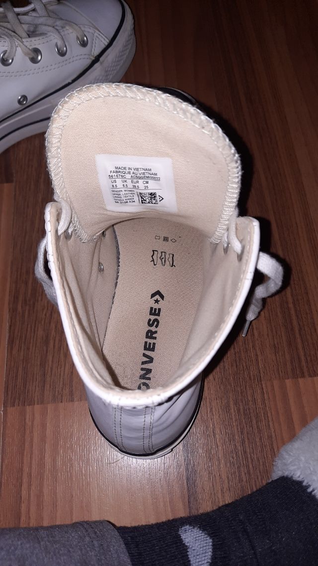 Converse plataforma blancas