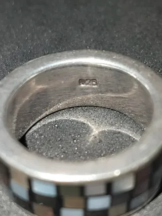 Anillo de Plata Nacar Multicolor