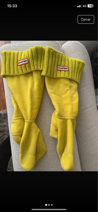 Calcetines Hunter Amarillos Talla L