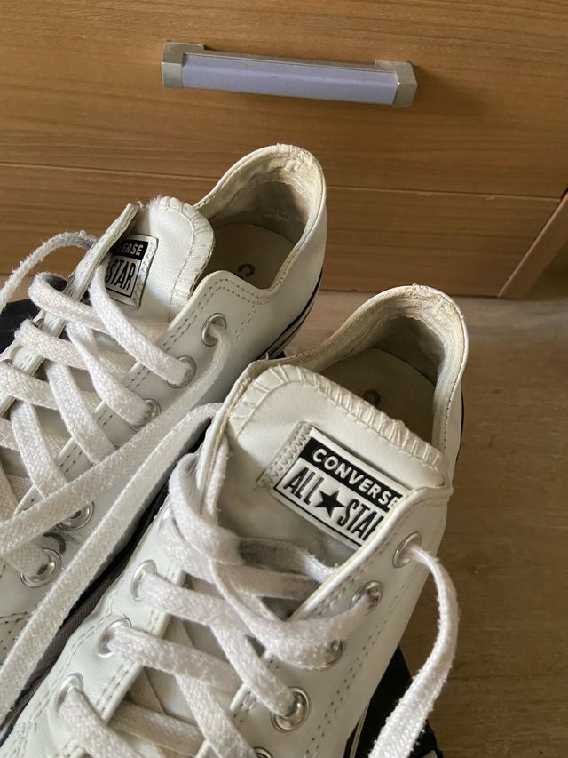 Converse Cuero Blancas Talla 39