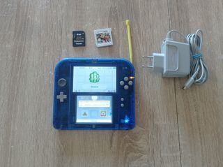 NINTENDO 2DS KYOGRE AZUL TRANSPARENTE FUNCIONANDO