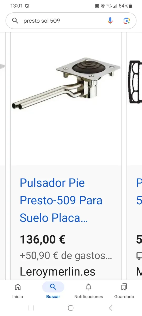 Grifo de pedal,pulsador, temporizador Presto