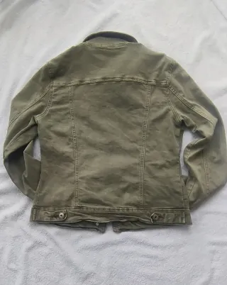 Chaqueta vaquera verde elástica