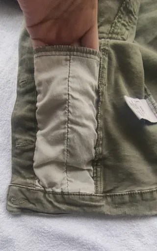 Chaqueta vaquera verde elástica