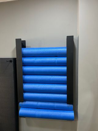 Soporte Evergy y 8 Foam Rollers Azules