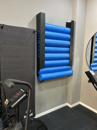 Soporte Evergy y 8 Foam Rollers Azules