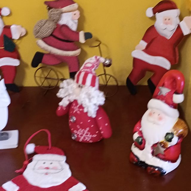 Figuras Navideñas Papá Noel y Muñeco Nieve